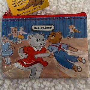 Blue Q "Hellraiser Cat" Coin Purse Storage Bag